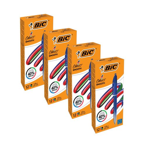 BIC 4 Colour Gel smooth pro 12s 4 for 3 BIC 4 Colour Gel smooth pro 12s 4 for 3