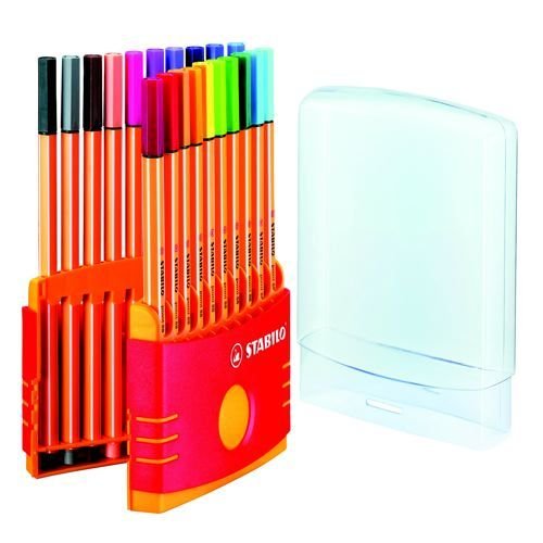 Stabilo+Point+88+Fineliner+ColorParade+Pack+of+20+Assorted