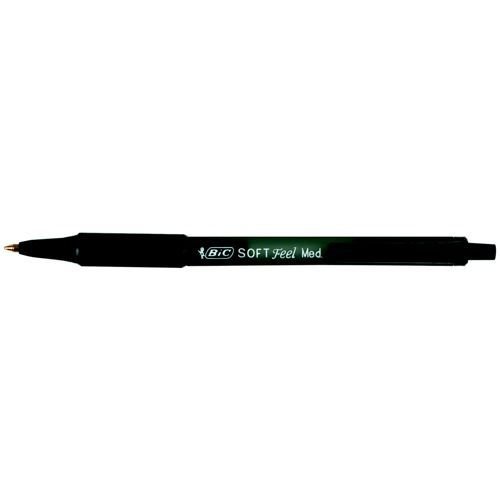 Bic Soft Feel Retractable Pen Medium Point Black (PE8332)