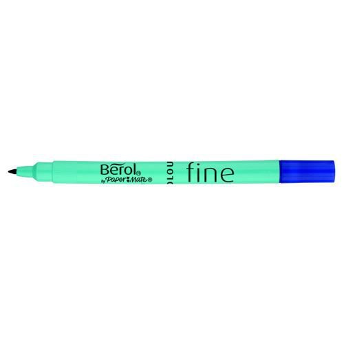 Berol+Colour+Fine+Pen+0.6mm+Assorted+Pack+12
