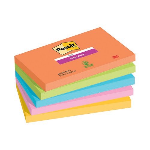 Post-it+Super+Sticky+Notes+Boost+76+x+127mm+Pk5