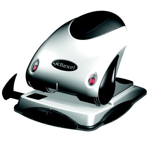 Rexel+P240+2+Hole+Punch+Silver%2FBlack