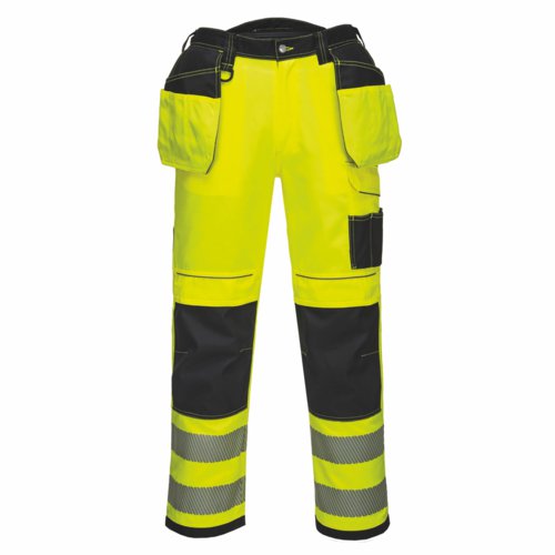 Vision HiVis Holster Trousers 28-48 Yellow/Black Pack 18