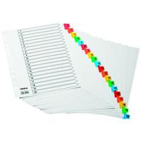 Initiative White Board A4 160gsm Divider 1---20 Coloured Mylar Tab