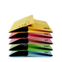 Initiative Document Wallet Foolscap Medium Weight 285gsm Assorted Pack 50