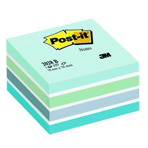 Post-it Colour Cube Blue 76x76mm Notes 2040B