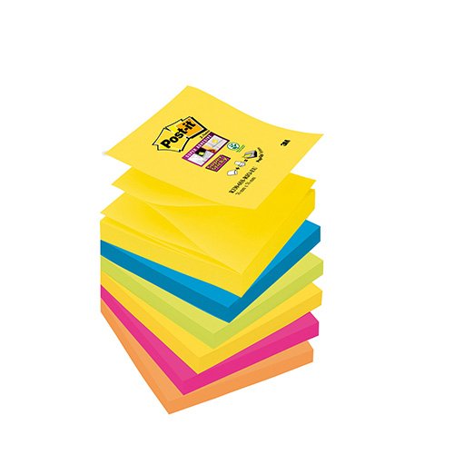 Post-it+Super+Sticky+Notes+76x76+Rio+Color+Set+Pack+6