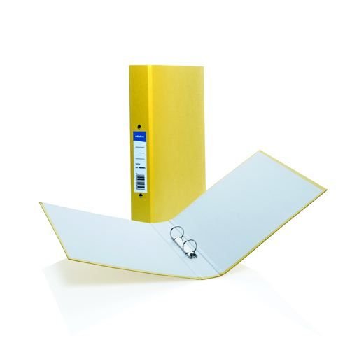 Initiative+Paper+on+Board+2+Ring+Binder+25mm+Capacity+A4+Yellow