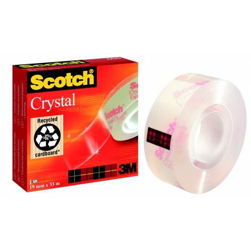 Scotch Crystal Clear Tape 19mm x33 Metres 600