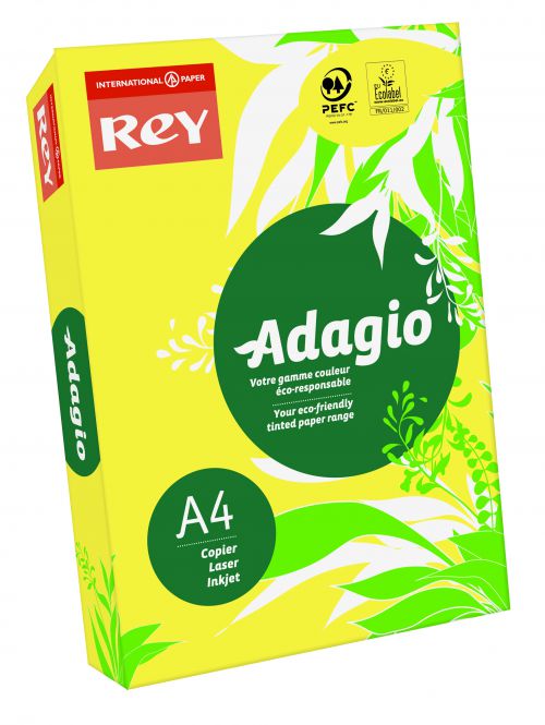 A4 Rey Adagio Paper A4 80gsm Citrus (Ream 500) ADAGI080X988