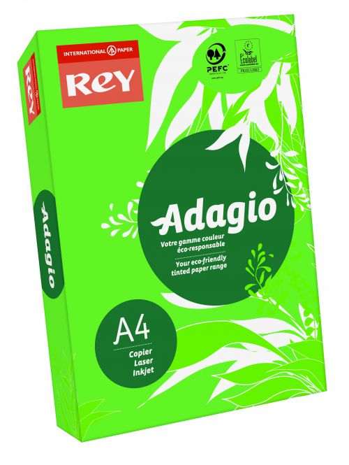 Rey+Adagio+Paper+A4+80gsm+Deep+Green+%28Ream+500%29+RYADA080X433
