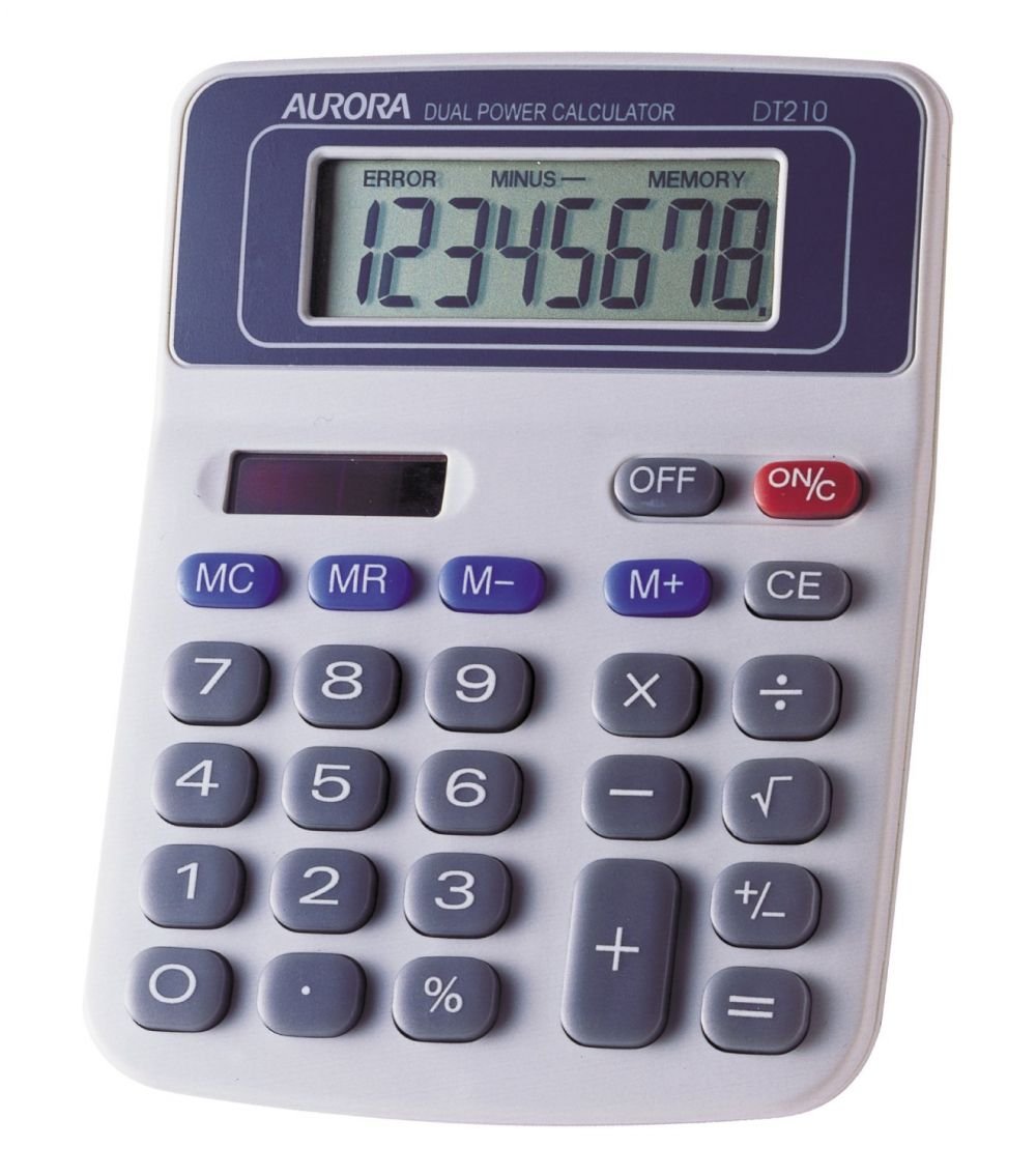 AURORA DT210 8 DIGIT DESKTOP CALC GY
