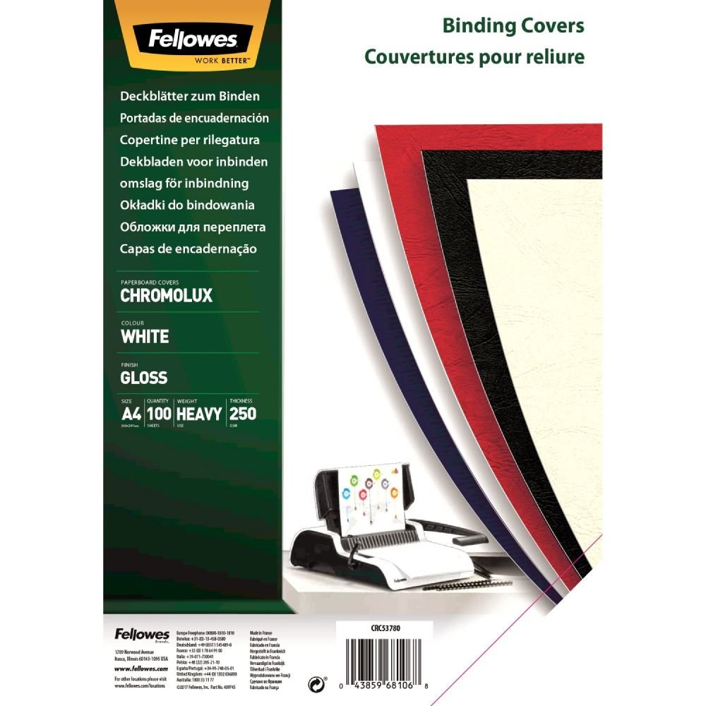 FELLOWES 5378006 BINDING COVER CHROMOLUX