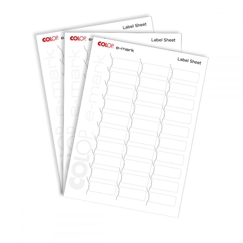 COLOP E-MARK LABELS - 1 PACK OF 10 A4 SH