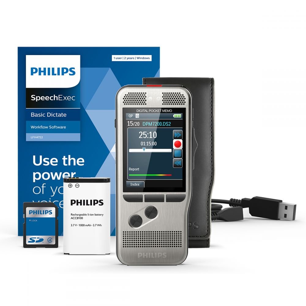 PHILIPS DPM7200 POCKET MEMO WITH SPEECHE