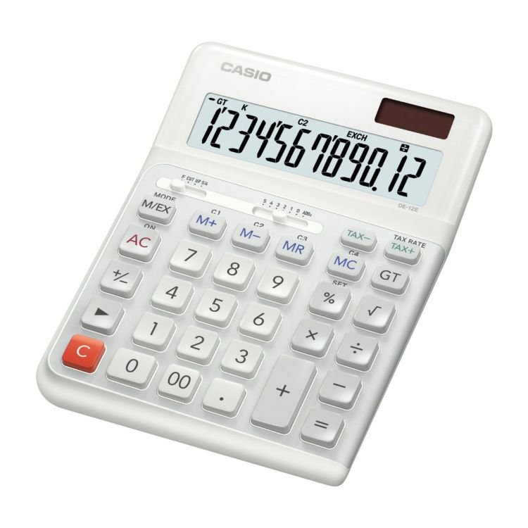 CASIO DE-12E ERGONOMIC DESKTOP CALCULATO