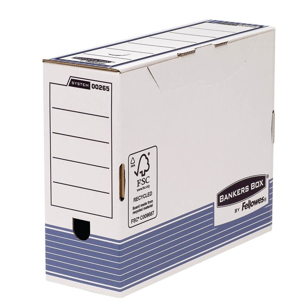 BANKERS BOX 100MM A4 TRANSFER FILE - BLU