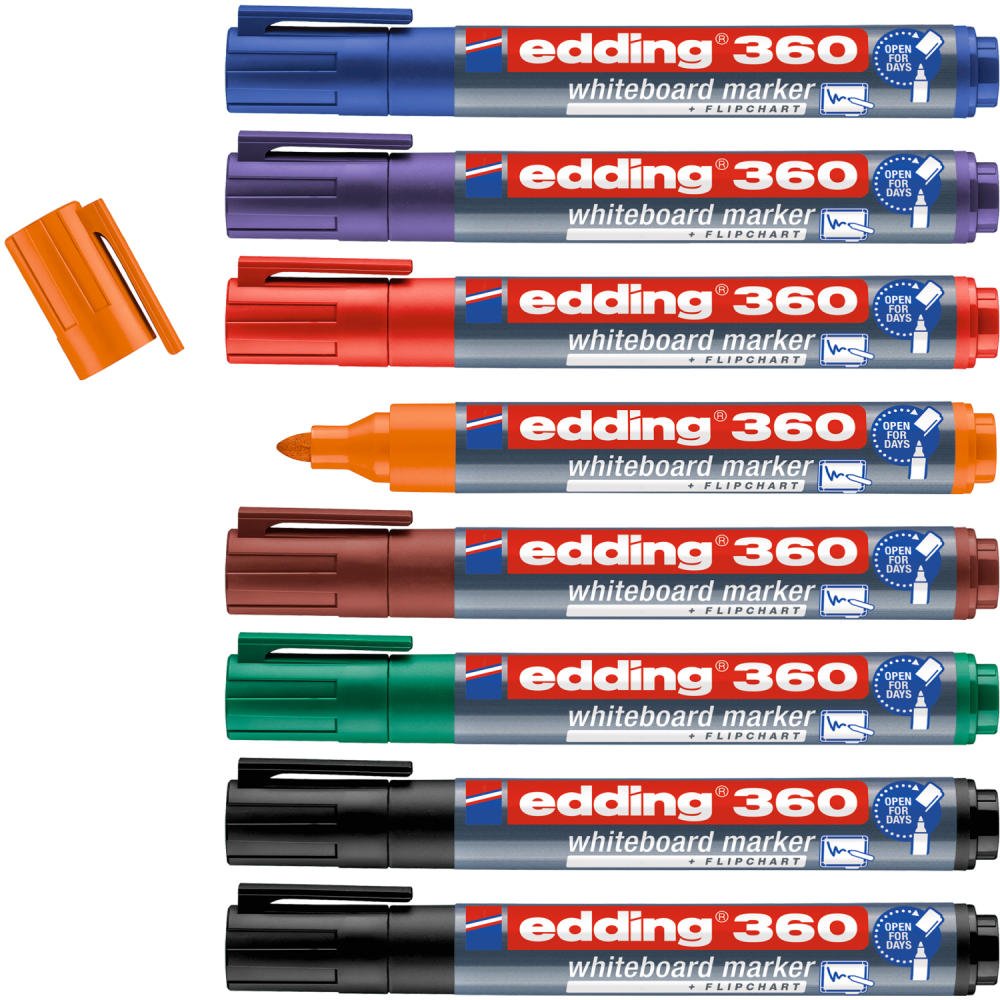 EDDING 360 WHITEBOARD MARKER PACK OF 8