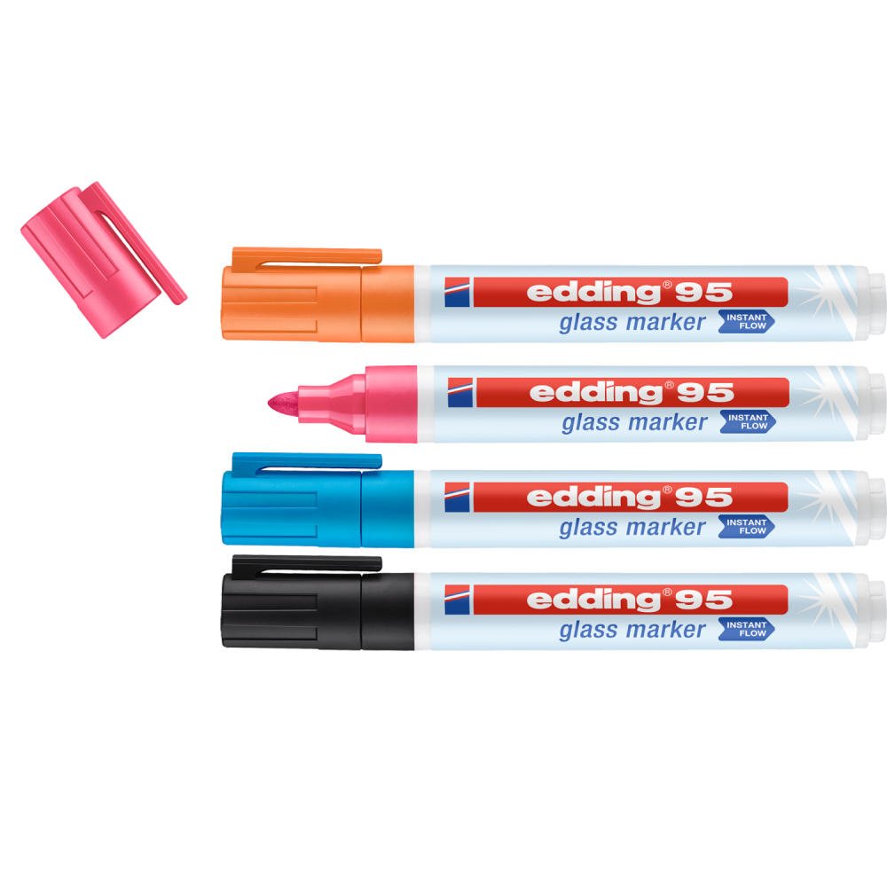 EDDING 95 GLASS MARKER PACK OF 4