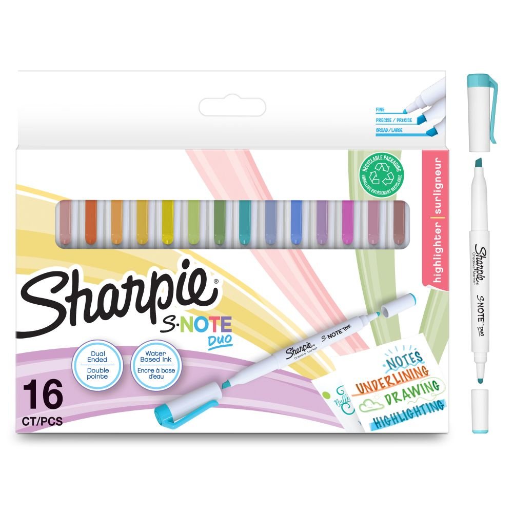 SHARPIE 2182115 S-NOTE DUO DUAL-ENDED CR