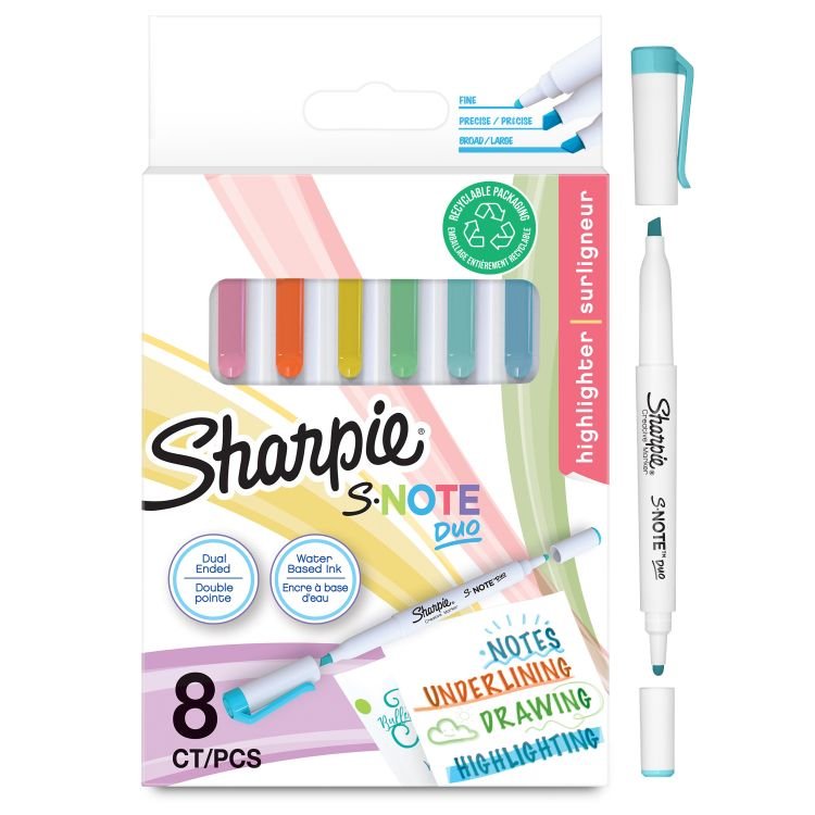 SHARPIE 2182116 S-NOTE DUO DUAL-ENDED CR