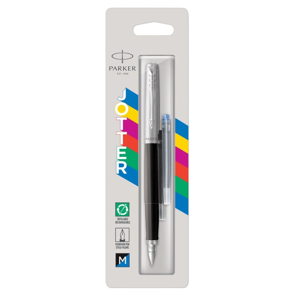 PARKER JOTTER BLACK BARREL FOUNTAIN