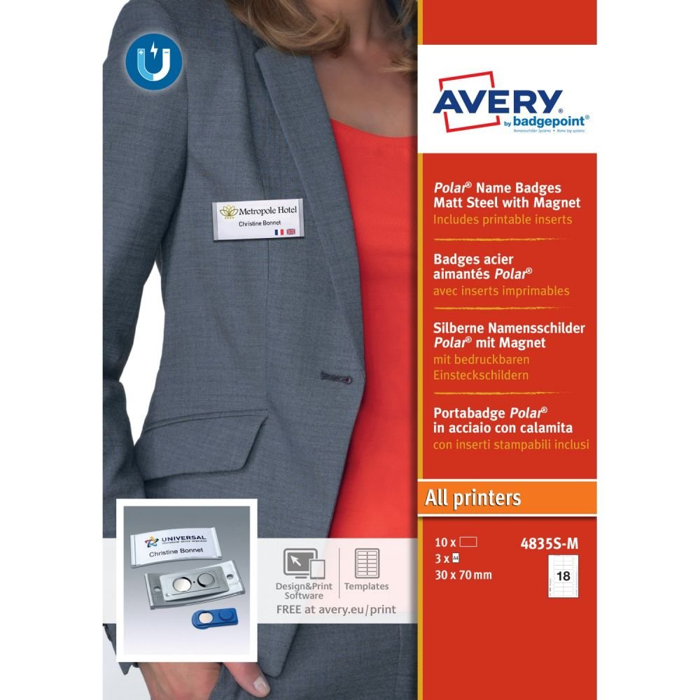 AVERY 4835S-M POLAR NAME BADGES - MATT S