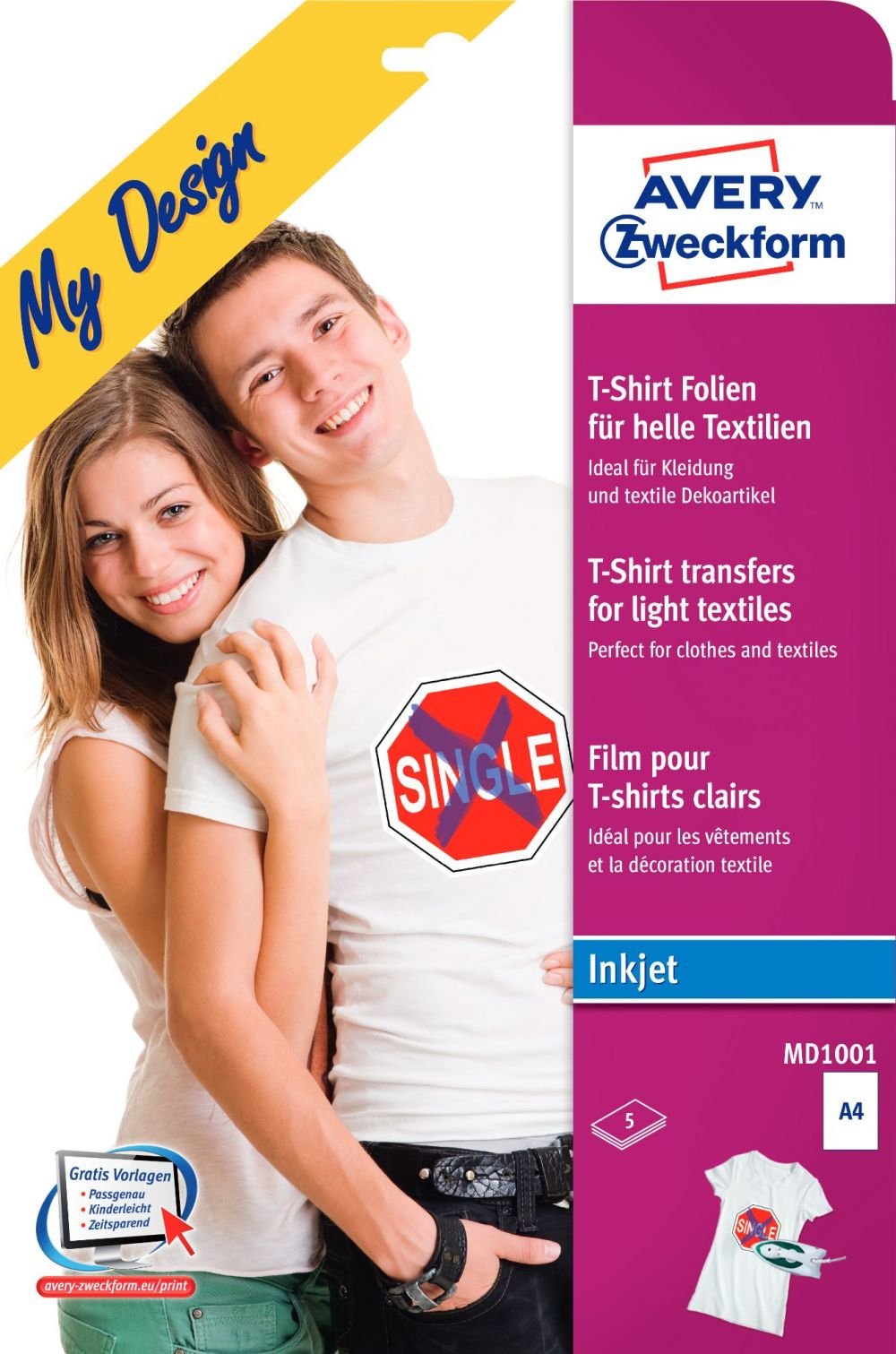 AVERY MD1001 210 X 297MM WHITE FABRIC TR