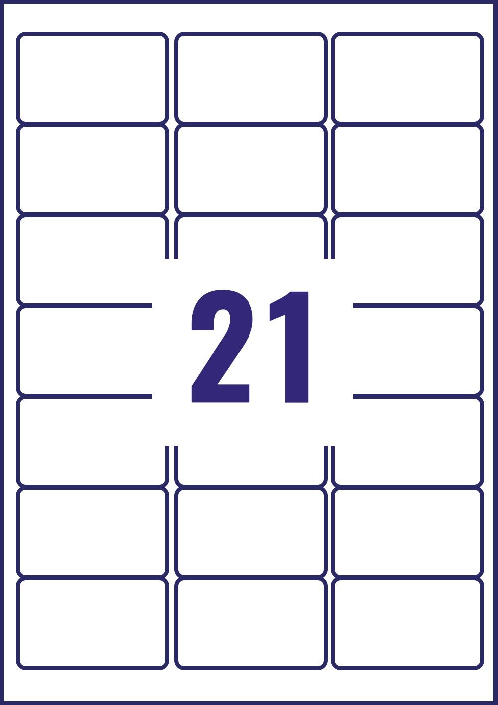 AVERY MP7160-40 63.5 X 38.1MM PERMANENT