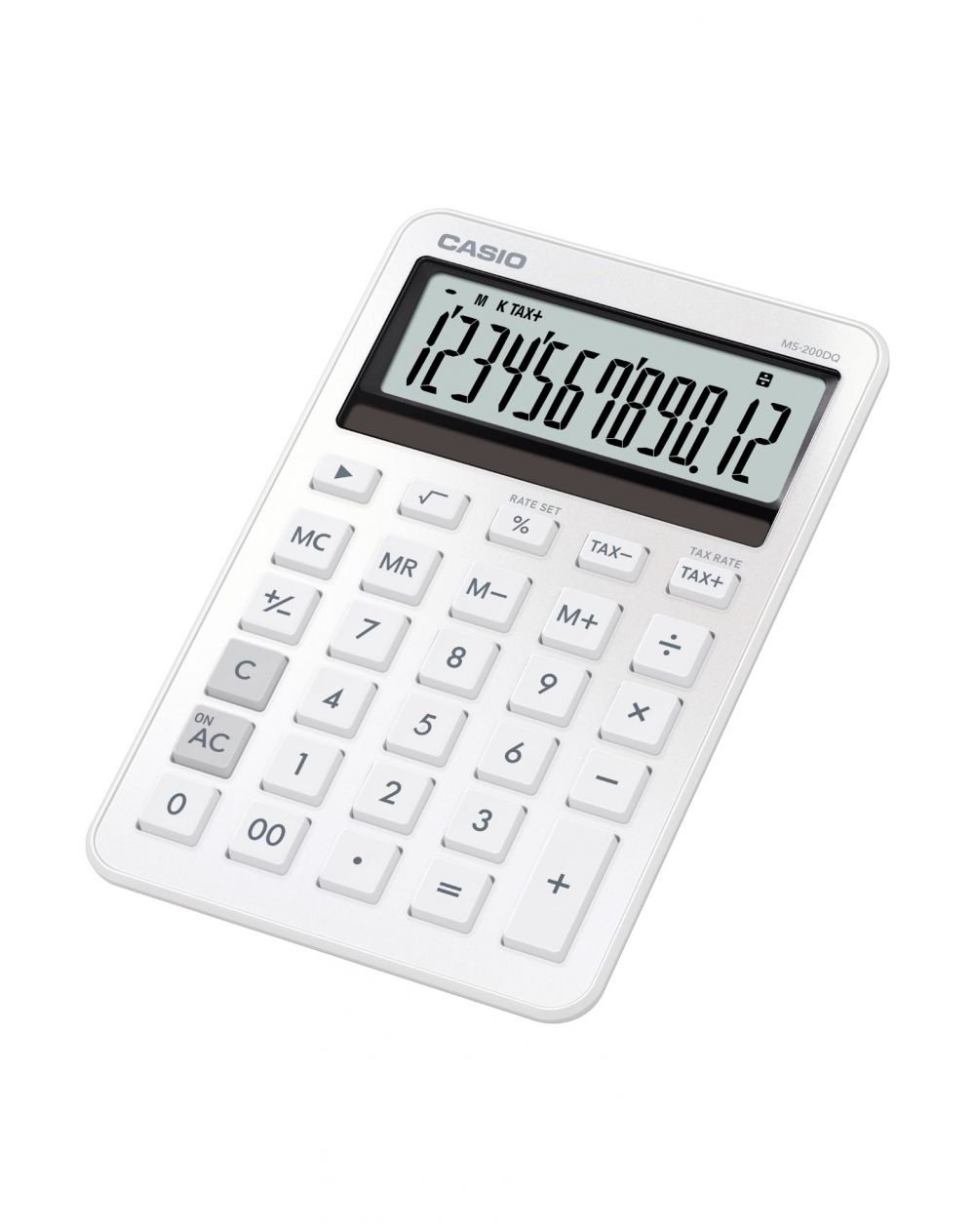 CASIO MS-200DQ MINI DESK CALCULATOR WHIT