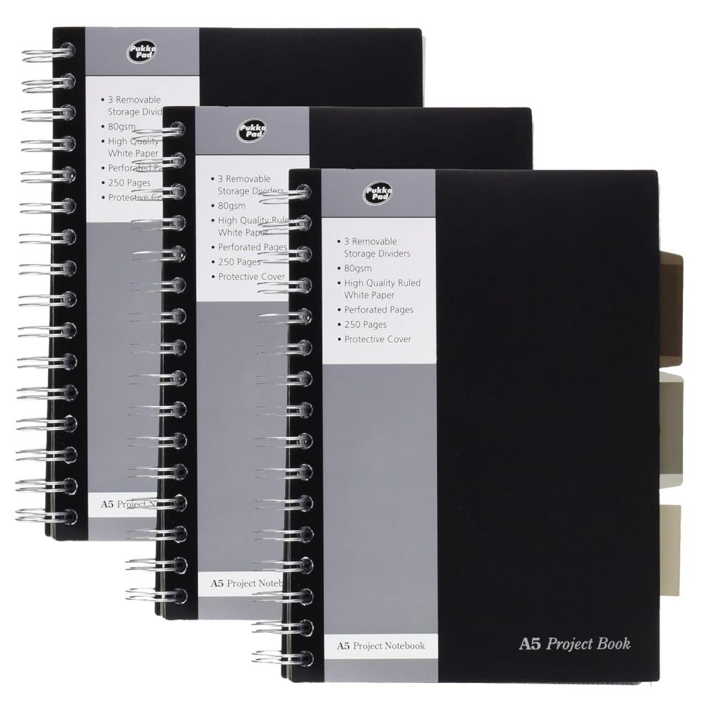 PUKKA A5 BLACK RANGE PROJECT BOOK FSC MI