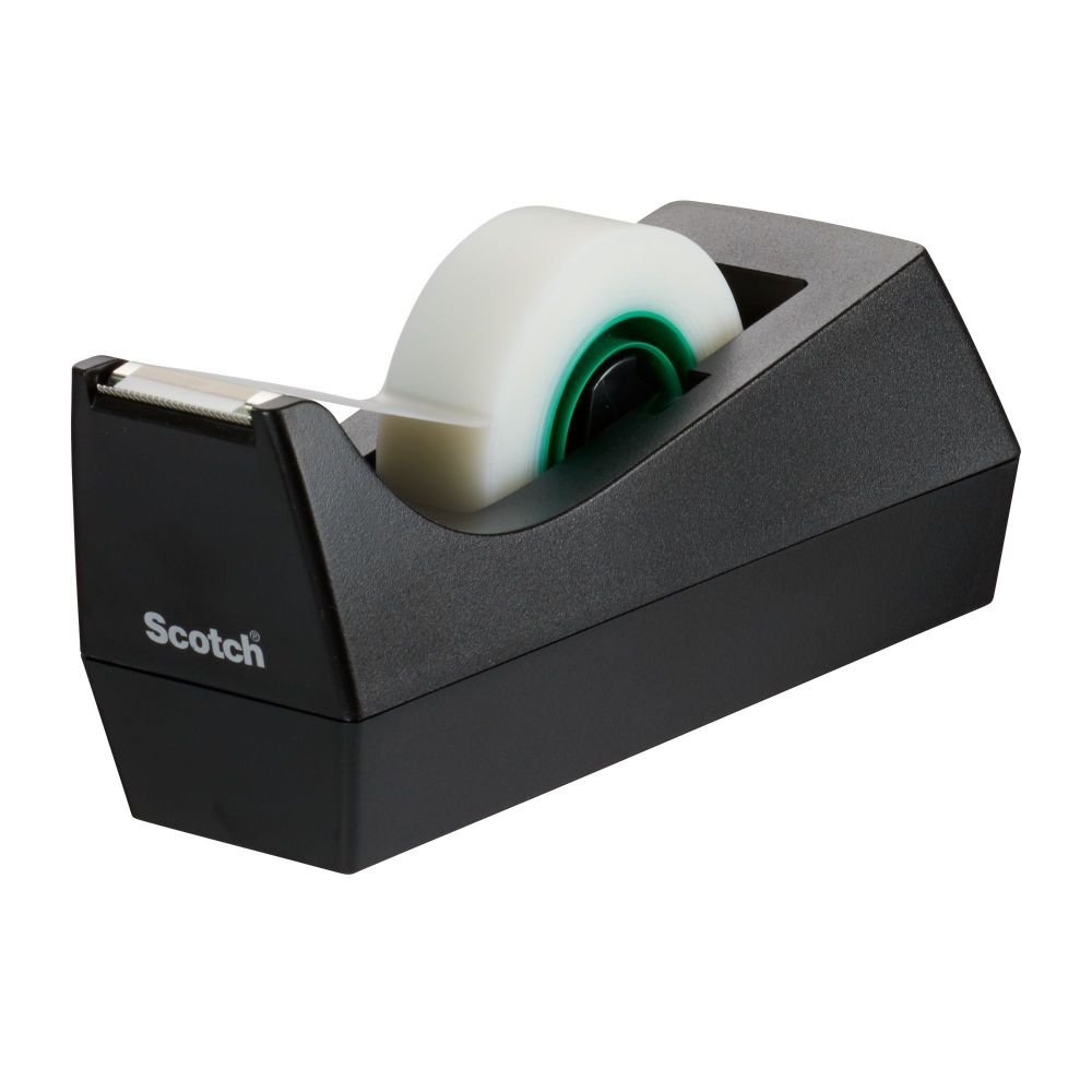 SCOTCH DISPENSER C38 BLACK + 3 ROLLS SCO