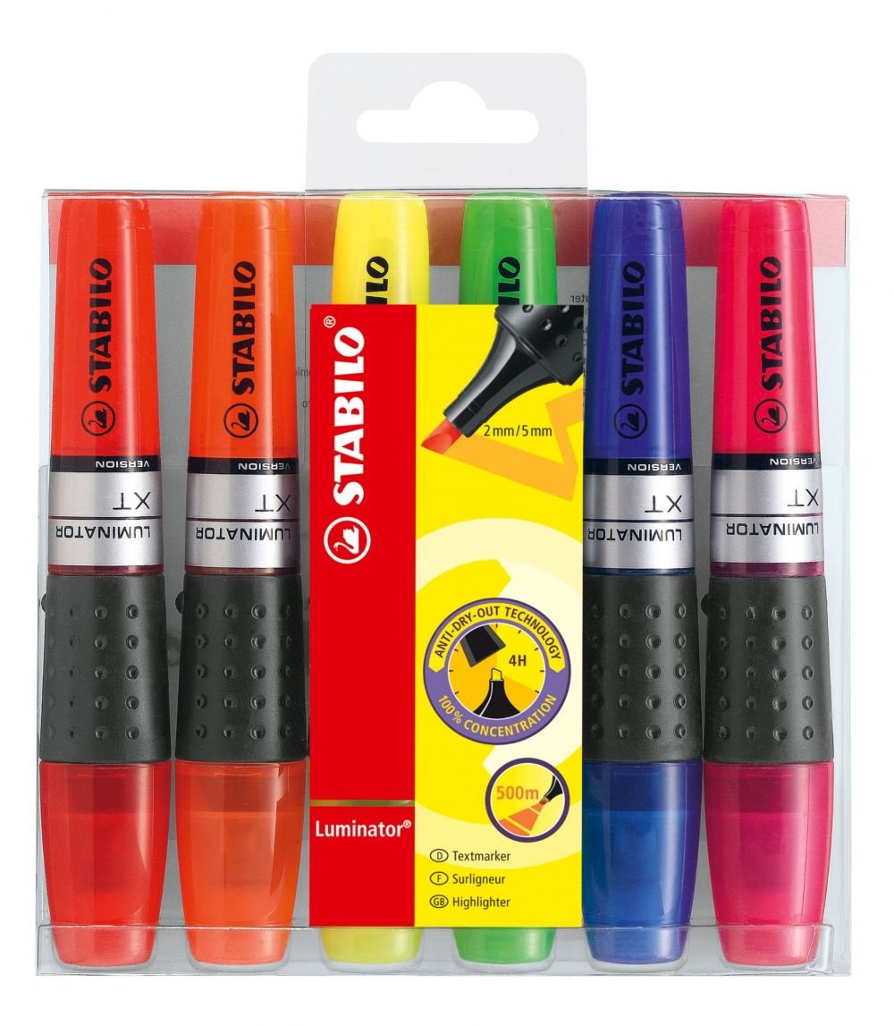STABILO LUMINATOR HIGHLIGHTER PACK OF 6