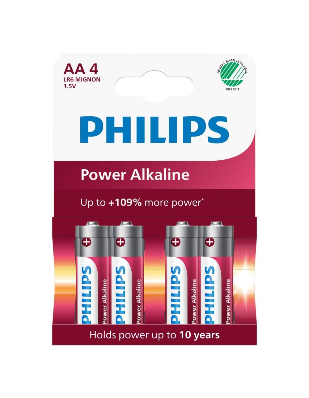 PHILIPS POWER ALKALINE AA BATTERIES PACK