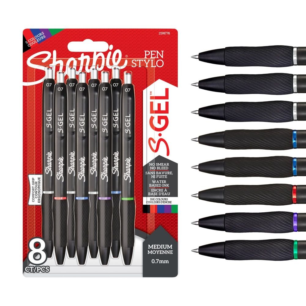 SHARPIE S GEL MEDIUM POINT PENS ASSORTED