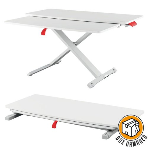 Leitz BOX DAMAGED - Cosy Standing desk converter with sliding keyboard tray Leitz BOX DAMAGED - Cosy Standing desk converter with sliding keyboard tray