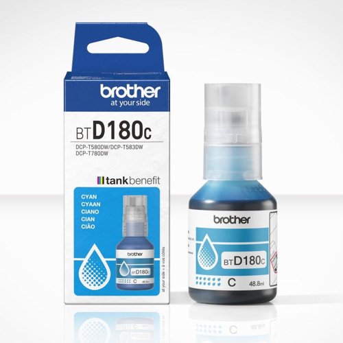 Brother BTD180C Cyan Ink Bottle 48.8ml Brother BTD180C Cyan Ink Bottle 48.8ml