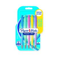 PAPER MATE FLGRIP PASTEL BALLPEN BK PK5