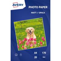 AVERY MATT A4 PHOTO PAPER 170GSM 20 SHEE