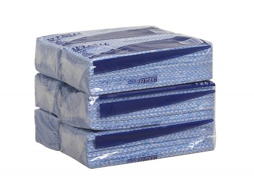 Wypall X50 Cleaning Cloths Absorbent Strong Non-woven Tear-resistant Blue Ref 7441 [Pack 50]