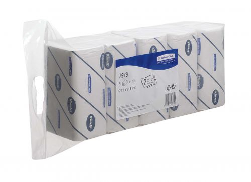 Kleenex+Ultra+Hand+Towels+2-ply+215x315mm+124+Towels+per+Sleeve+White+Ref+7979+%5BPack+5%5D