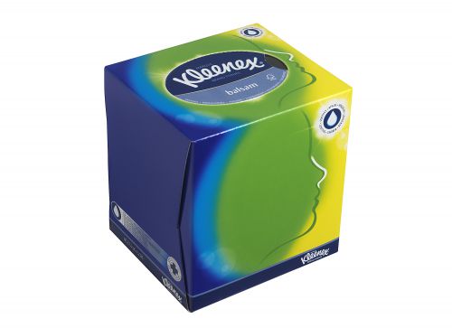 Kleenex+Balsam+Facial+Tissues+Cube+3+Ply+White+Protective+Balm+56+Sheets+Ref+8825+%5BPack+12%5D