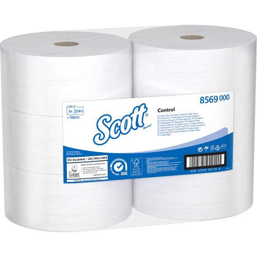 Scott 2-Ply Control Toilet Tissue 314m (Pack of 6) 8569 - Kitchen ...