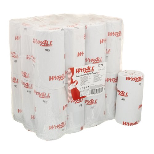 WypAll%C2%AE+Food+%26+Hygiene+Wiping+Paper+L10+Compact+Roll+7225+-+24+rolls+x+165+sheets%2C+1+ply%2C+blue
