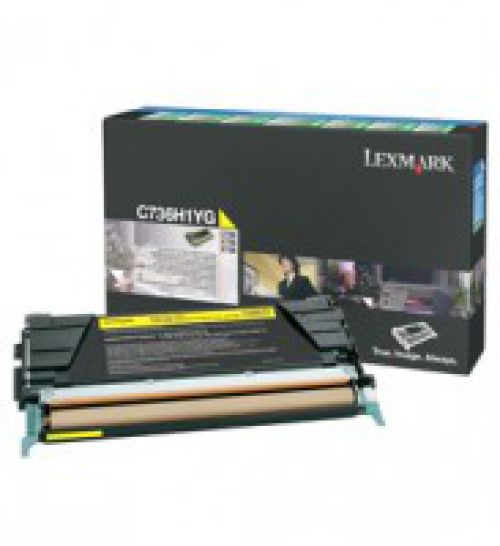 Lexmark Return Program (High Yield: 10,000 Pages) Yellow Toner Cartridge for C736, X736, X738 Colour Laser Printers