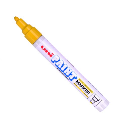 uni+PX-20+Paint+Marker+Medium+Bullet+Tip+1.8-2.2mm+Yellow+%28Pack+12%29+-+545509000