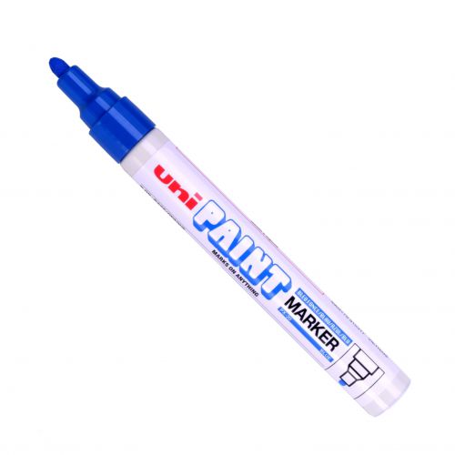 uni+PX-20+Paint+Marker+Medium+Bullet+Tip+1.8-2.2mm+Blue+%28Pack+12%29+-+545558000