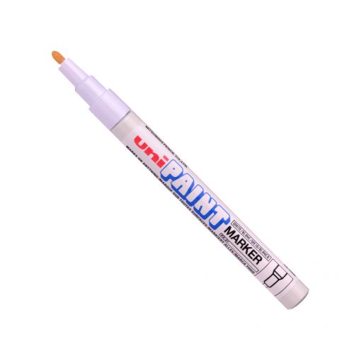Uni Paint Marker Fine Bullet Tip White PK12