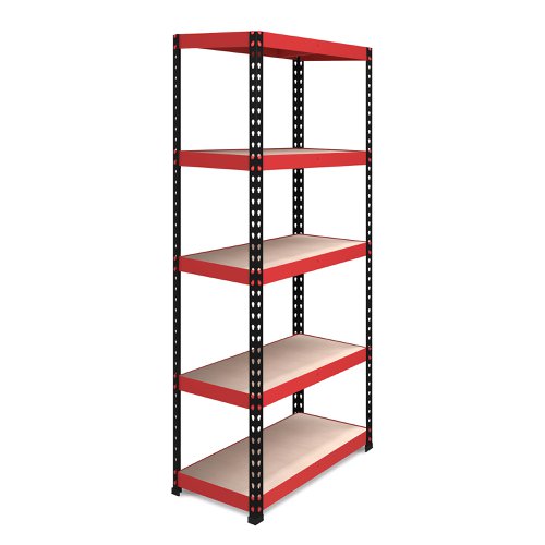 RB Boss 5x Tier Workstation Unit - 1800x900x450mm 200kgs UDL - Red/Black RB Boss 5x Tier Workstation Unit - 1800x900x450mm 200kgs UDL - Red/Black