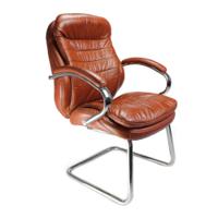 SANTIAGO HB LEATHER VISITOR CHAIR TAN